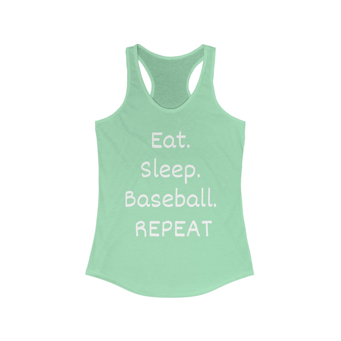 Eat. Sleep. Baseball. Repeat Racerback Tank