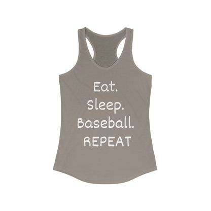 Eat. Sleep. Baseball. Repeat Racerback Tank