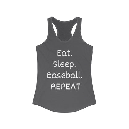 Eat. Sleep. Baseball. Repeat Racerback Tank