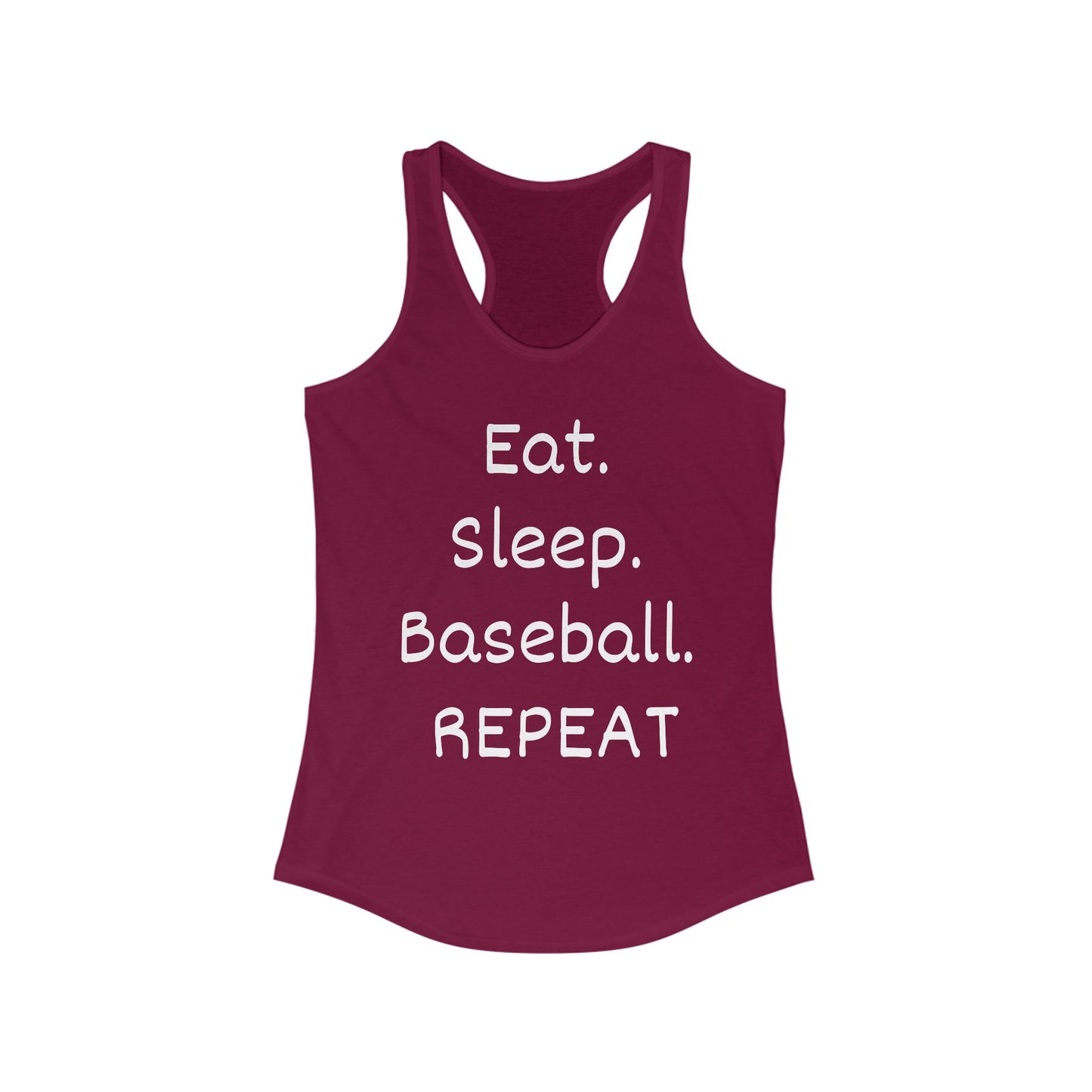 Eat. Sleep. Baseball. Repeat Racerback Tank