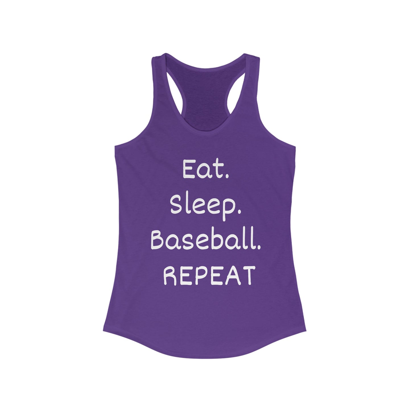 Eat. Sleep. Baseball. Repeat Racerback Tank