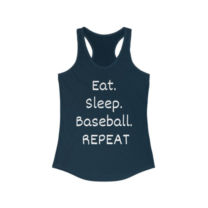 Eat. Sleep. Baseball. Repeat Racerback Tank