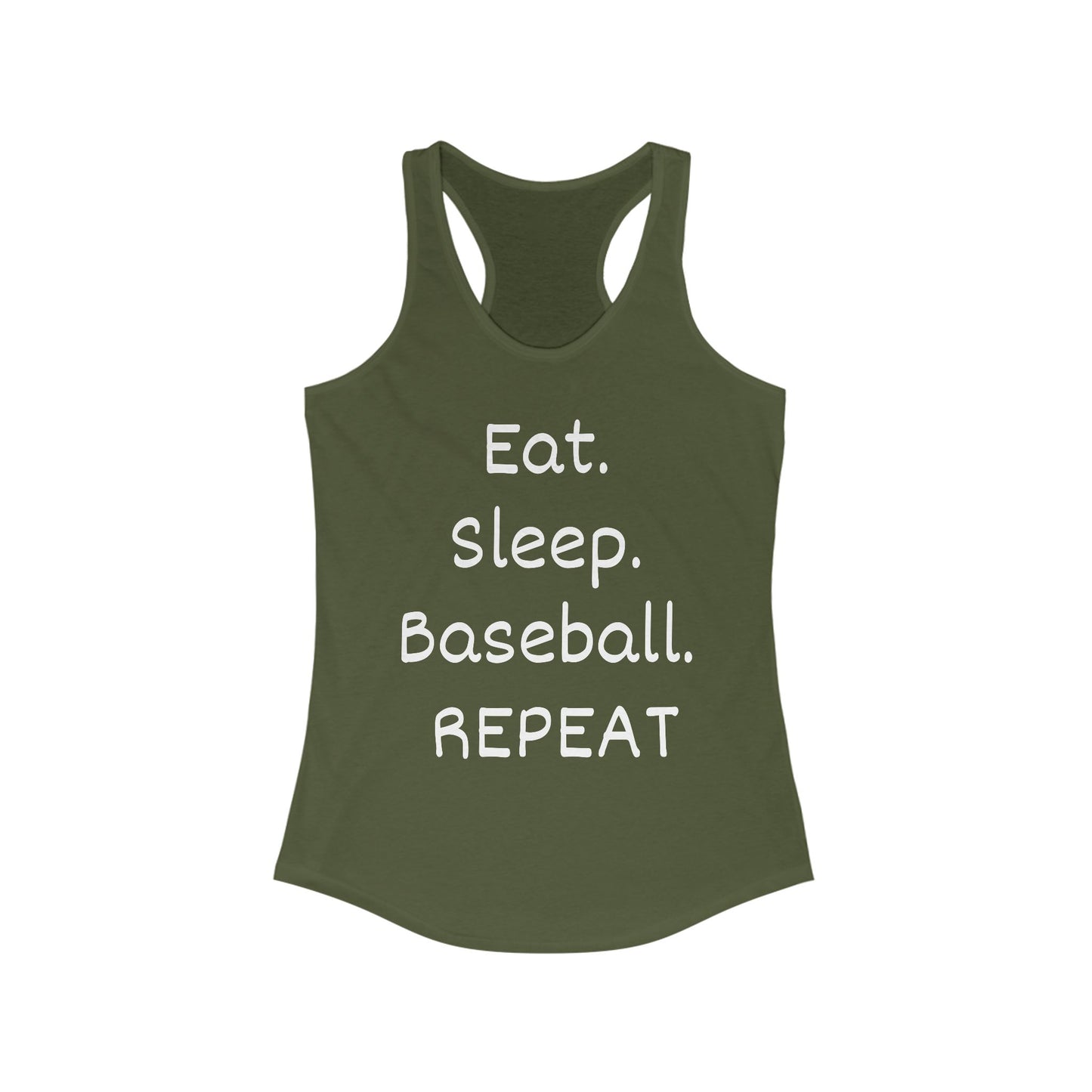 Eat. Sleep. Baseball. Repeat Racerback Tank