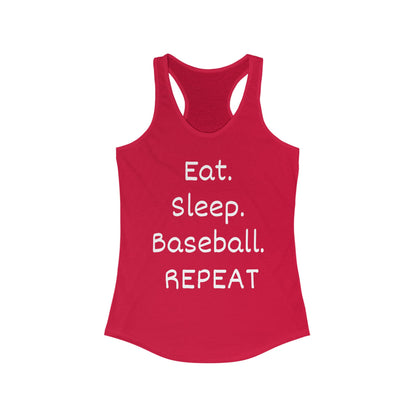 Eat. Sleep. Baseball. Repeat Racerback Tank