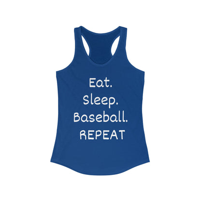 Eat. Sleep. Baseball. Repeat Racerback Tank