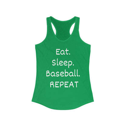 Eat. Sleep. Baseball. Repeat Racerback Tank