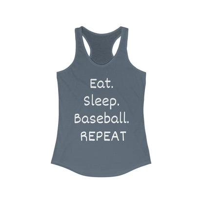 Eat. Sleep. Baseball. Repeat Racerback Tank