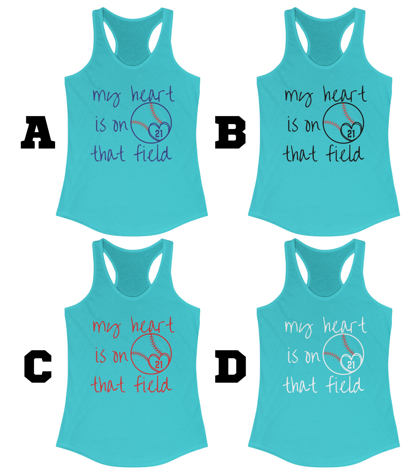 Where My Heart Plays Racerback Tank