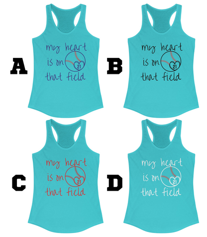 Where My Heart Plays Racerback Tank