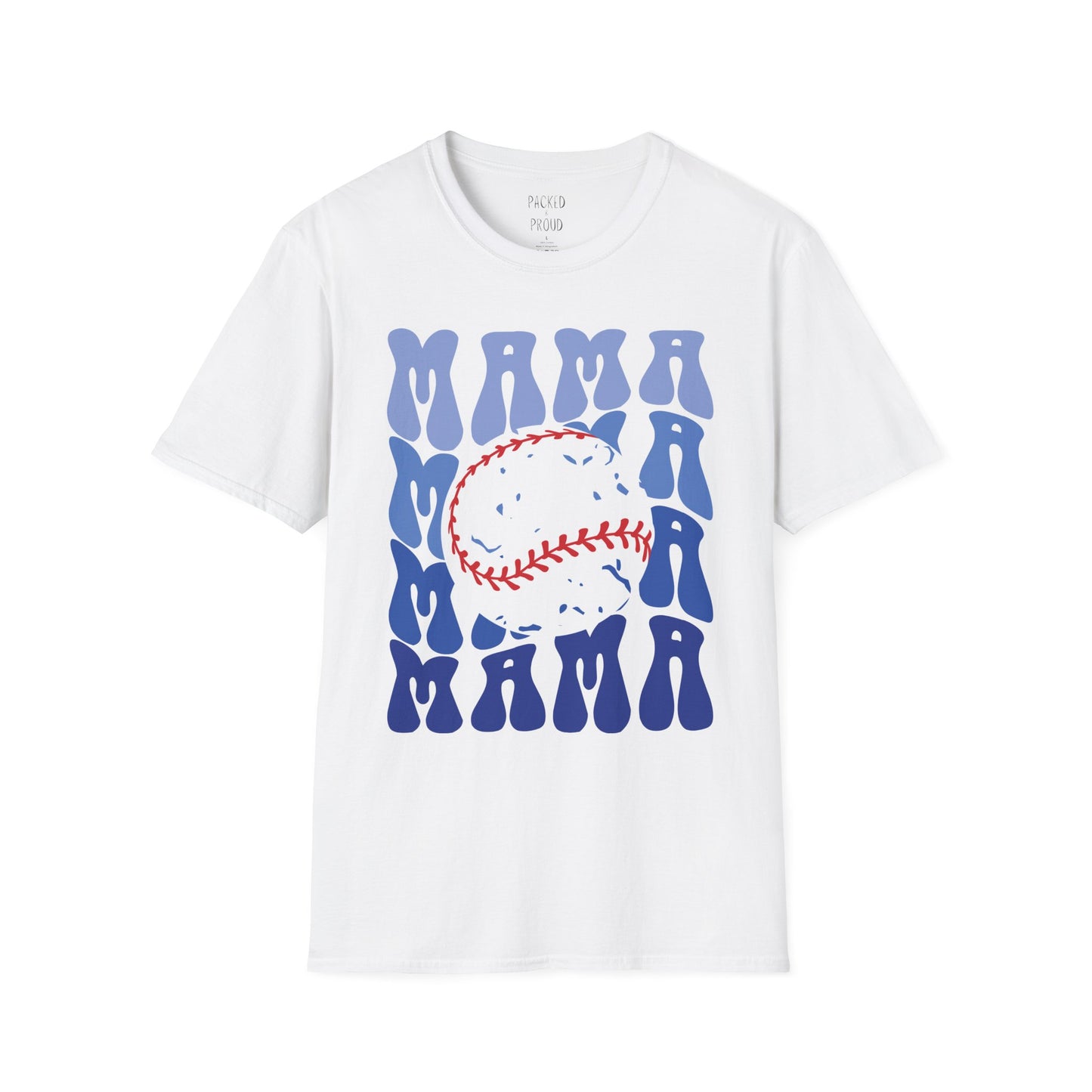 Baseball Blues Mama T-Shirt