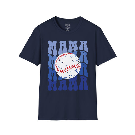 Baseball Blues Mama T-Shirt