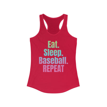 Nonstop Baseball Life Racerback Tank