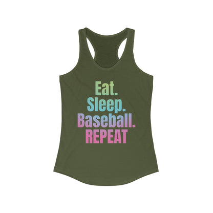 Nonstop Baseball Life Racerback Tank