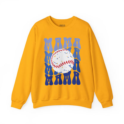 Baseball Blues Mama Crewneck Sweatshirt