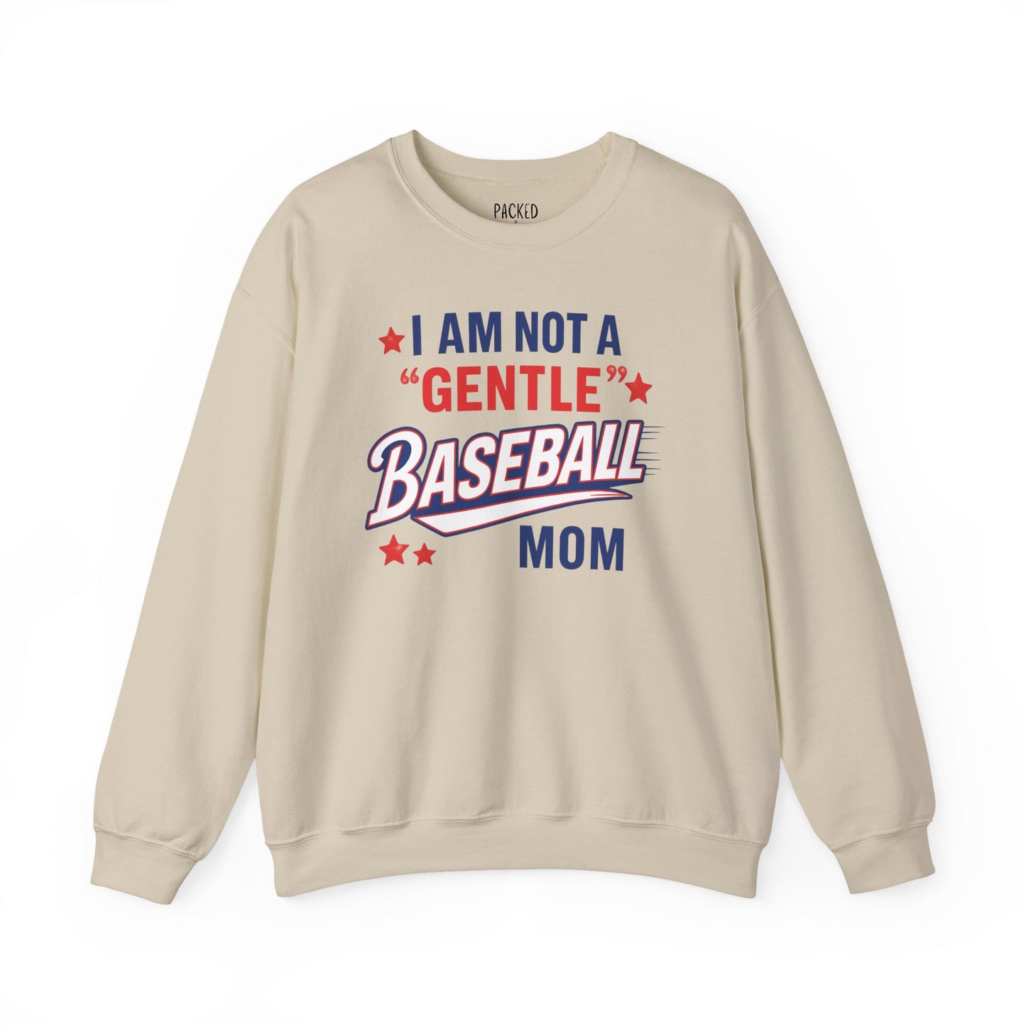 Not a Gentle Baseball Mom Crewneck Sweatshirt