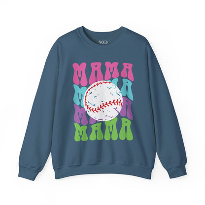 Color Me Baseball Mama Crewneck Sweatshirt