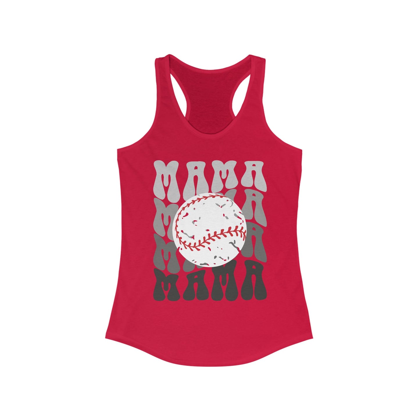Blackout Baseball Mama Racerback Tank