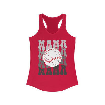 Blackout Baseball Mama Racerback Tank