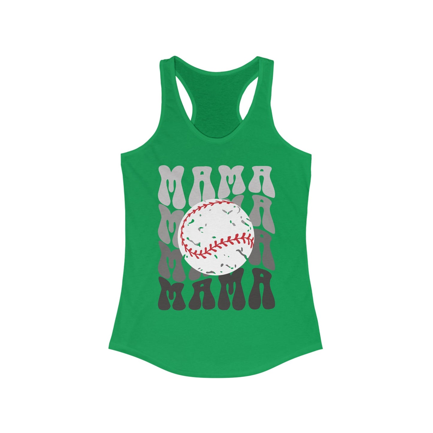 Blackout Baseball Mama Racerback Tank