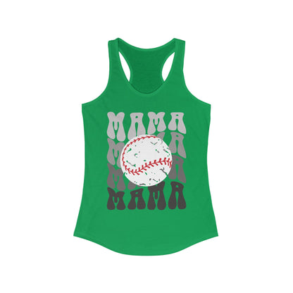 Blackout Baseball Mama Racerback Tank