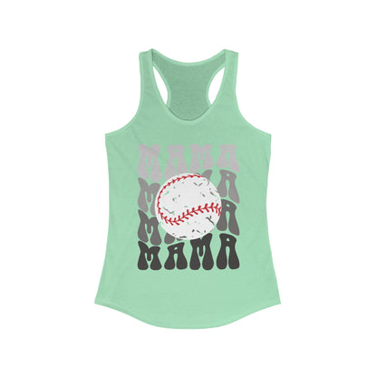 Blackout Baseball Mama Racerback Tank