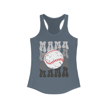 Blackout Baseball Mama Racerback Tank