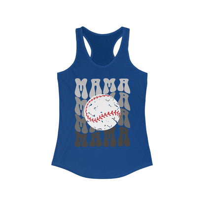 Blackout Baseball Mama Racerback Tank