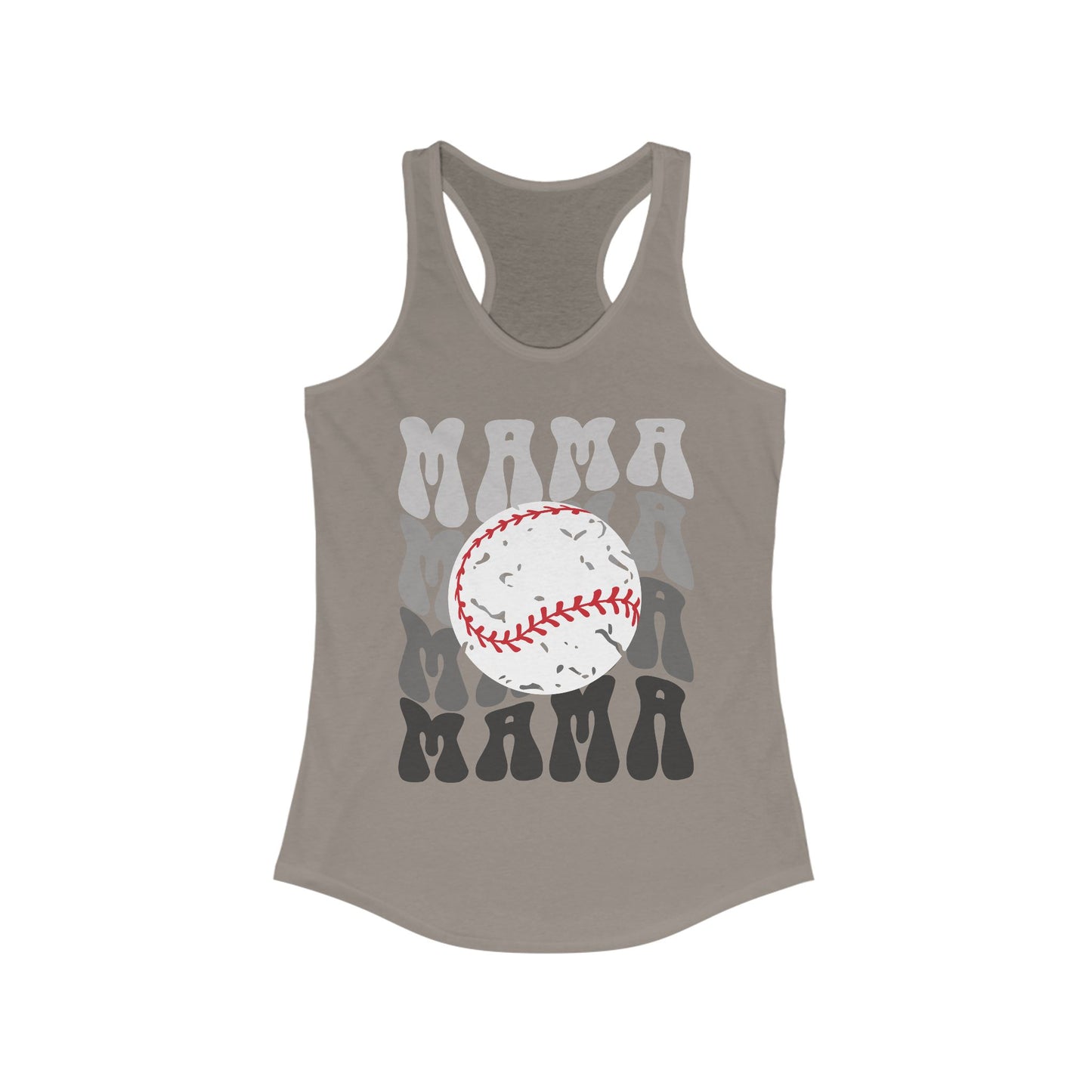 Blackout Baseball Mama Racerback Tank
