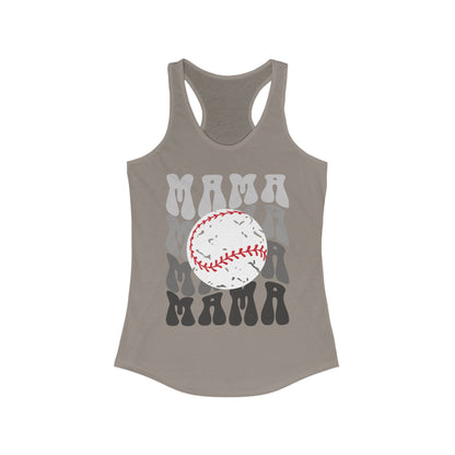 Blackout Baseball Mama Racerback Tank