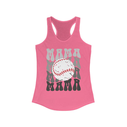Blackout Baseball Mama Racerback Tank