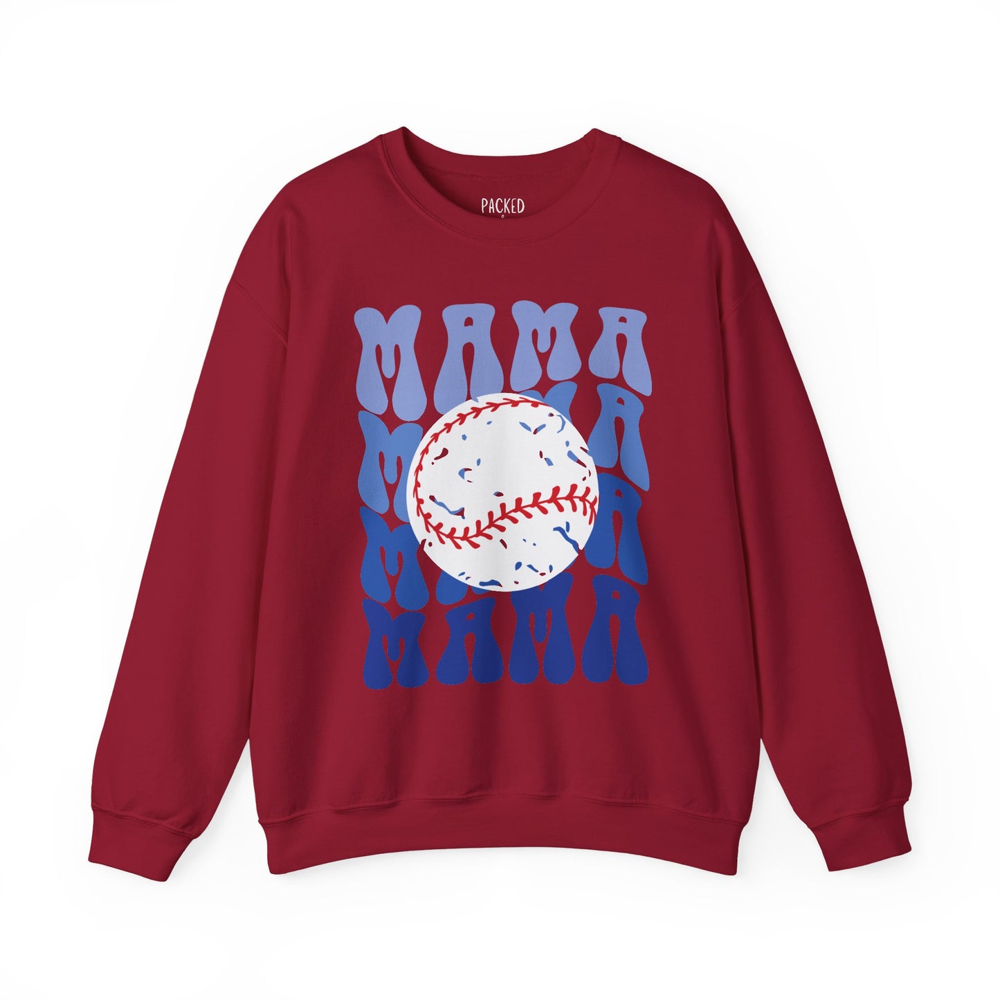 Baseball Blues Mama Crewneck Sweatshirt