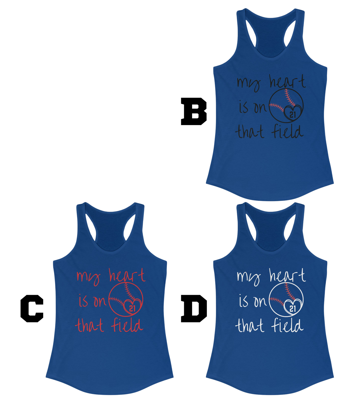 Where My Heart Plays Racerback Tank