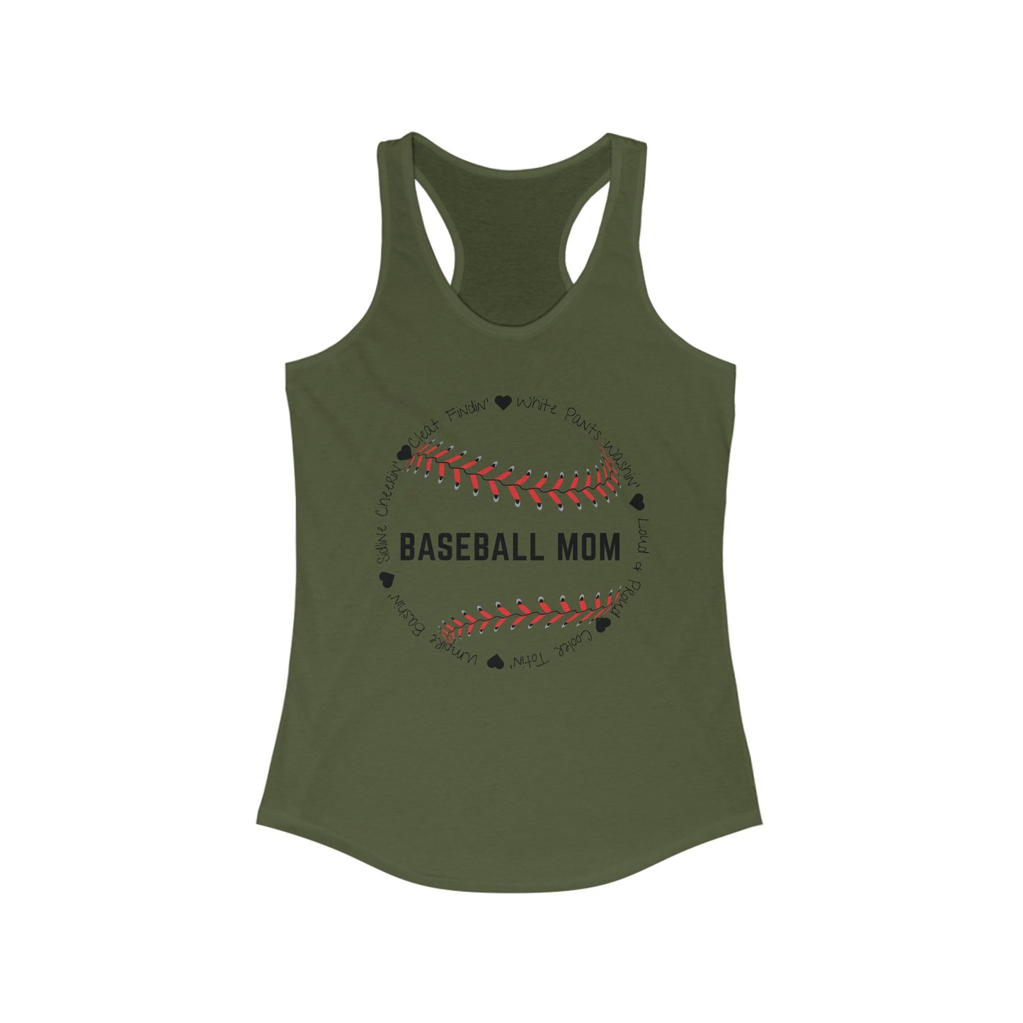 Loud and Proud Baseball Mom Racerback Tank