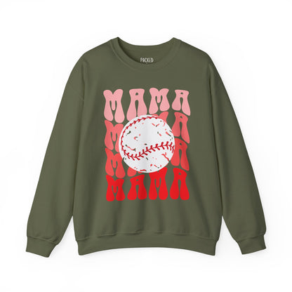 Red, Retro & Ready Mama Crewneck Sweatshirt