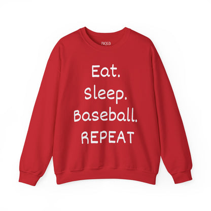 Eat. Sleep. Baseball. Repeat Crewneck Sweatshirt
