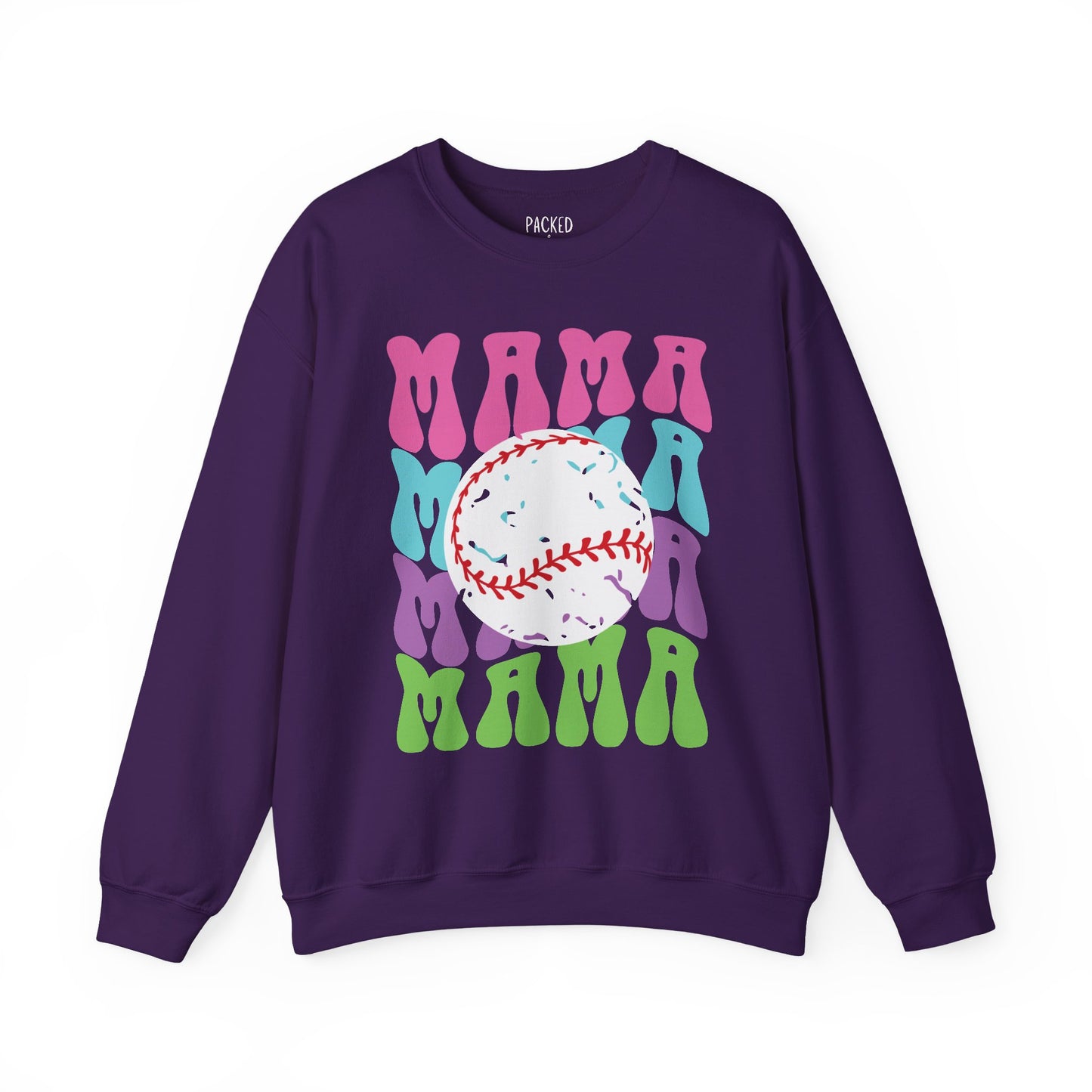 Color Me Baseball Mama Crewneck Sweatshirt