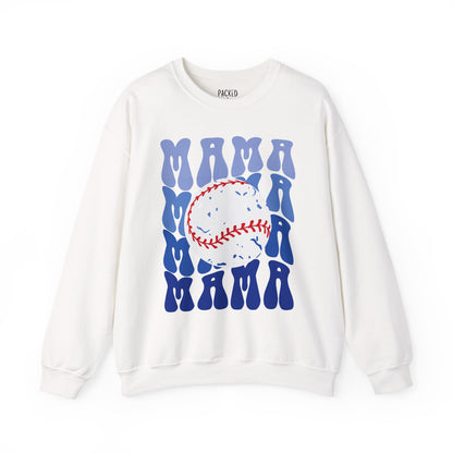 Baseball Blues Mama Crewneck Sweatshirt
