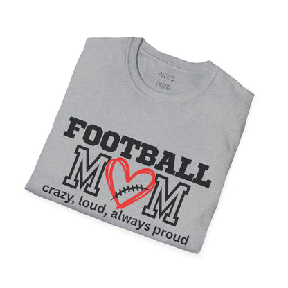 Football Mom T-Shirt, Sports Apparel, Gifts for Moms, Team Spirit Shirt, Casual Wear, Game Day Outfit