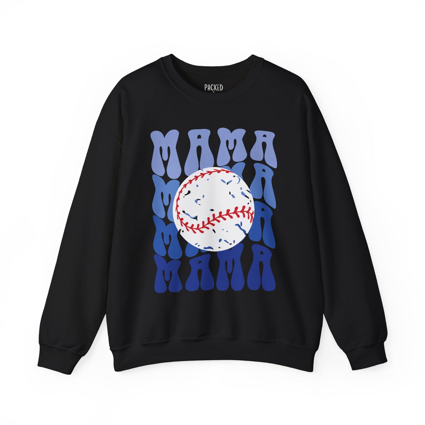 Baseball Blues Mama Crewneck Sweatshirt