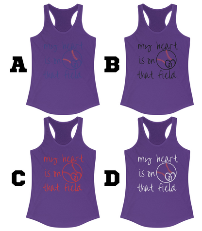 Where My Heart Plays Racerback Tank
