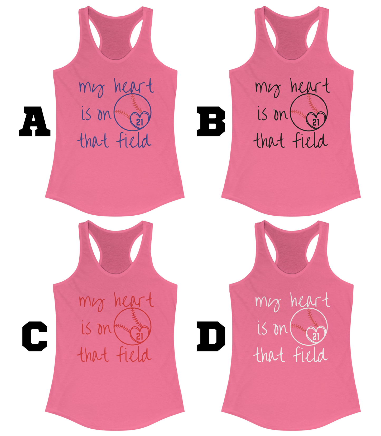 Where My Heart Plays Racerback Tank