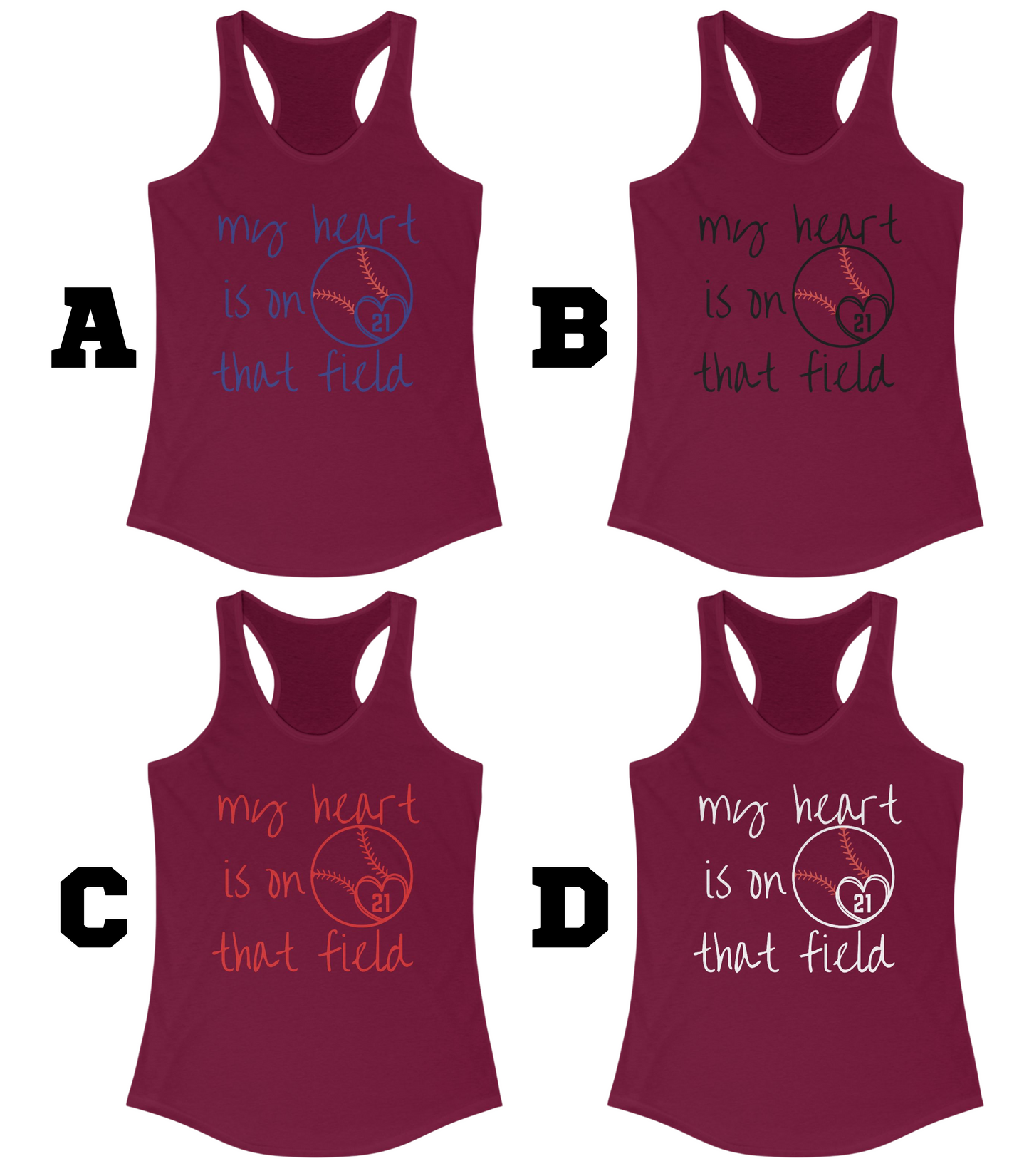 Where My Heart Plays Racerback Tank
