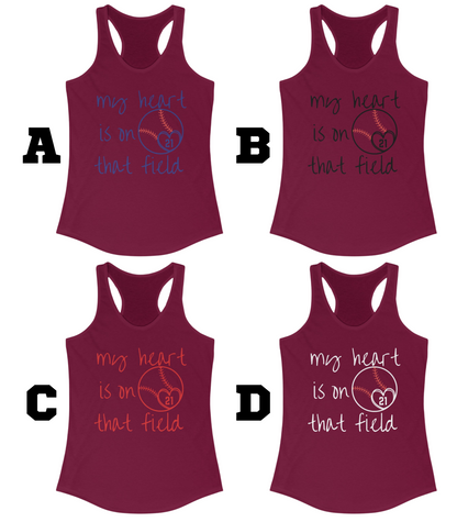 Where My Heart Plays Racerback Tank