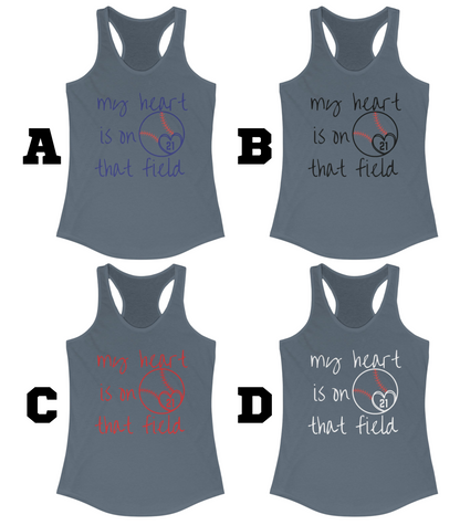 Where My Heart Plays Racerback Tank