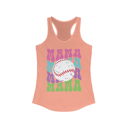 Color Me Baseball Mama Racerback Tank