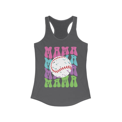 Color Me Baseball Mama Racerback Tank