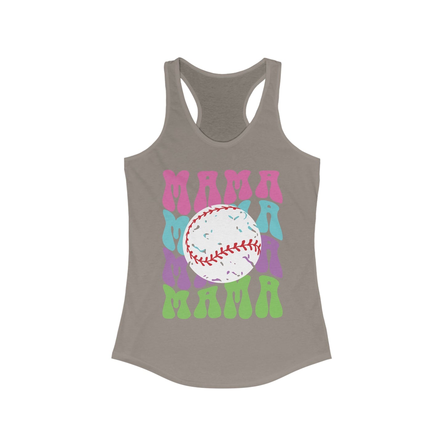 Color Me Baseball Mama Racerback Tank