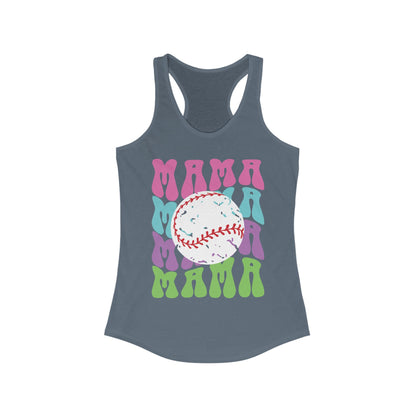 Color Me Baseball Mama Racerback Tank