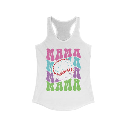 Color Me Baseball Mama Racerback Tank