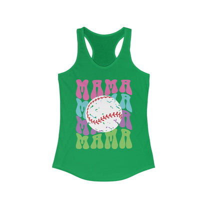 Color Me Baseball Mama Racerback Tank